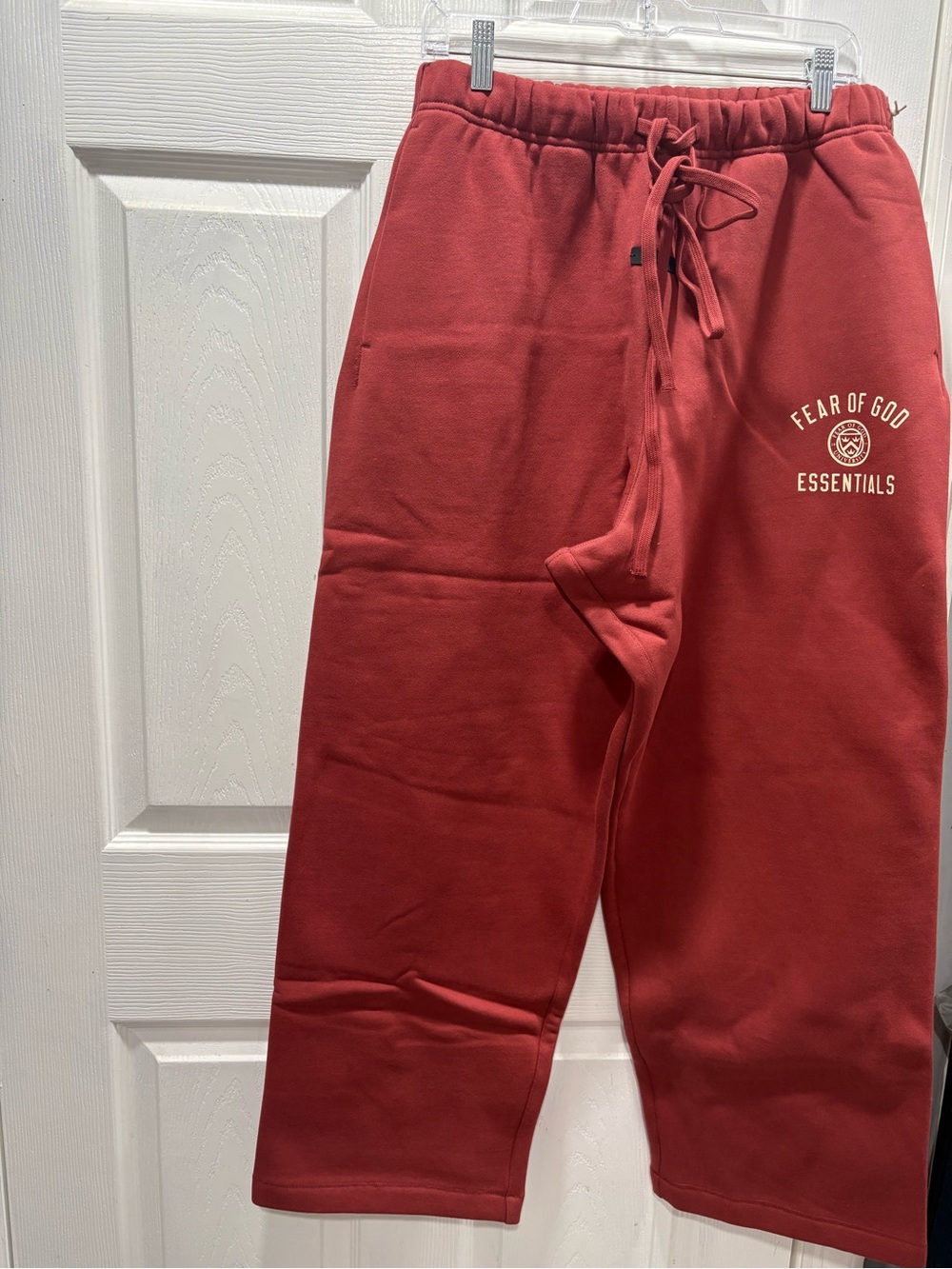 Fear of God Essentials Brick Red Sweatpants POT-2/A108 BNWT